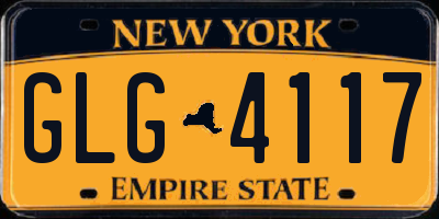 NY license plate GLG4117