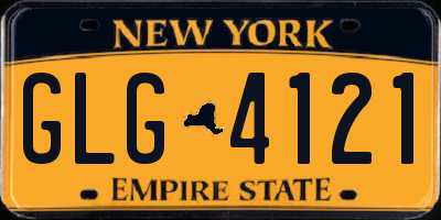 NY license plate GLG4121
