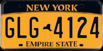 NY license plate GLG4124