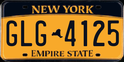 NY license plate GLG4125