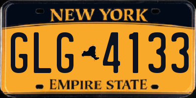 NY license plate GLG4133