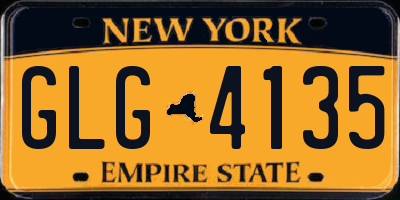 NY license plate GLG4135