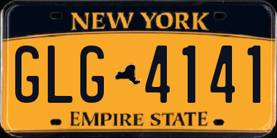 NY license plate GLG4141