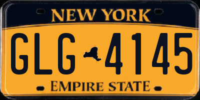NY license plate GLG4145