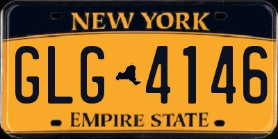 NY license plate GLG4146