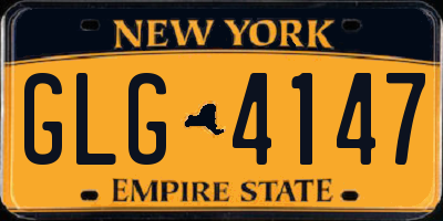 NY license plate GLG4147