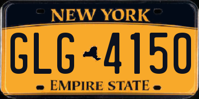 NY license plate GLG4150