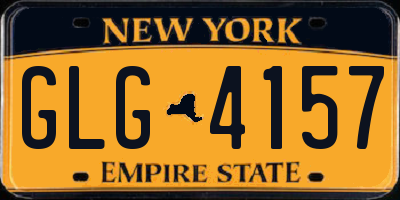 NY license plate GLG4157
