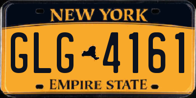 NY license plate GLG4161