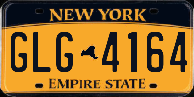 NY license plate GLG4164