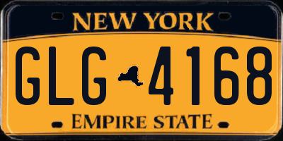 NY license plate GLG4168