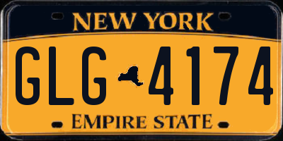 NY license plate GLG4174