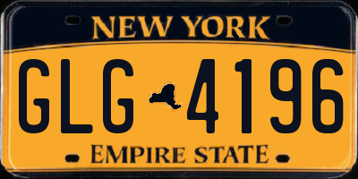 NY license plate GLG4196
