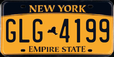NY license plate GLG4199