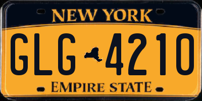 NY license plate GLG4210