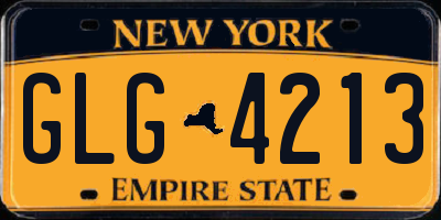 NY license plate GLG4213