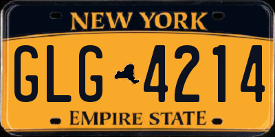 NY license plate GLG4214