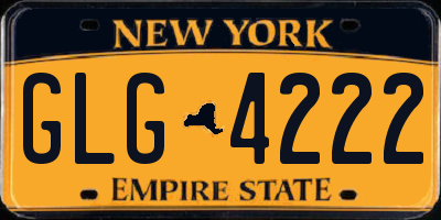 NY license plate GLG4222