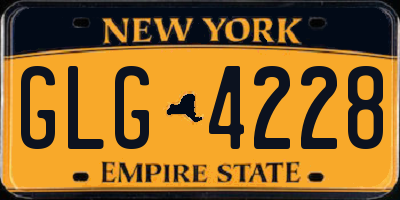 NY license plate GLG4228