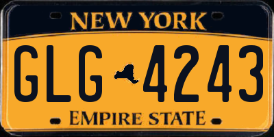 NY license plate GLG4243