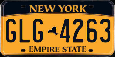 NY license plate GLG4263