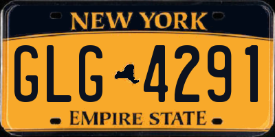 NY license plate GLG4291