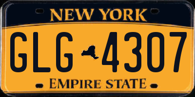 NY license plate GLG4307