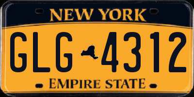 NY license plate GLG4312