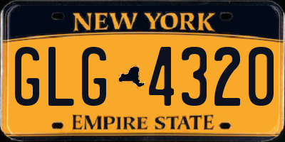 NY license plate GLG4320