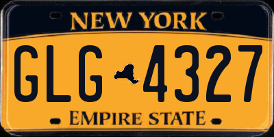 NY license plate GLG4327