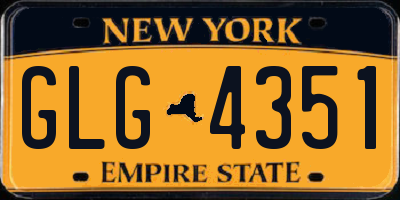NY license plate GLG4351