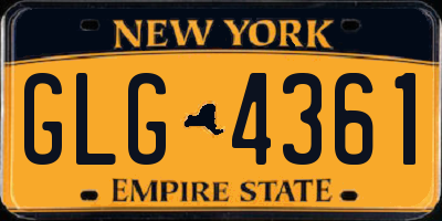 NY license plate GLG4361