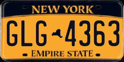 NY license plate GLG4363