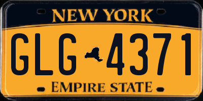 NY license plate GLG4371
