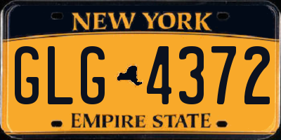 NY license plate GLG4372