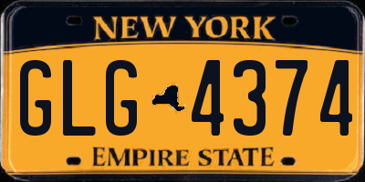 NY license plate GLG4374