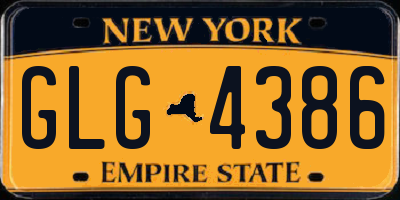 NY license plate GLG4386