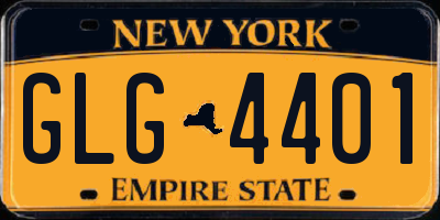 NY license plate GLG4401