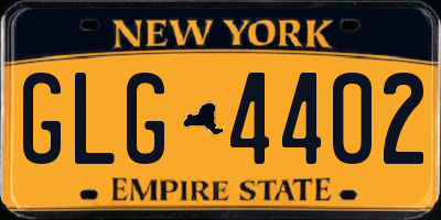 NY license plate GLG4402