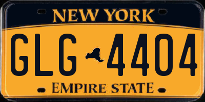 NY license plate GLG4404
