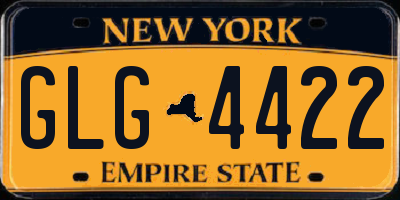 NY license plate GLG4422