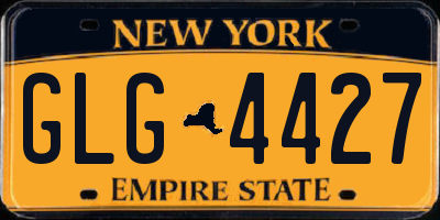 NY license plate GLG4427