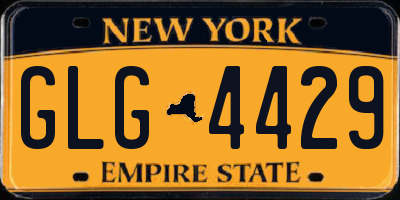 NY license plate GLG4429