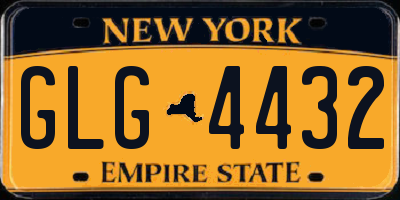 NY license plate GLG4432