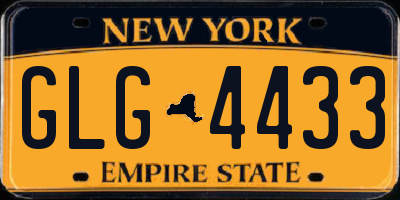NY license plate GLG4433