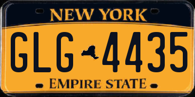NY license plate GLG4435