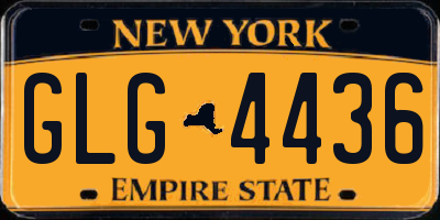 NY license plate GLG4436