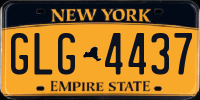 NY license plate GLG4437