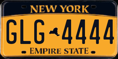 NY license plate GLG4444
