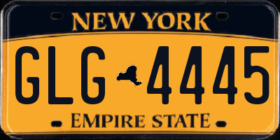 NY license plate GLG4445